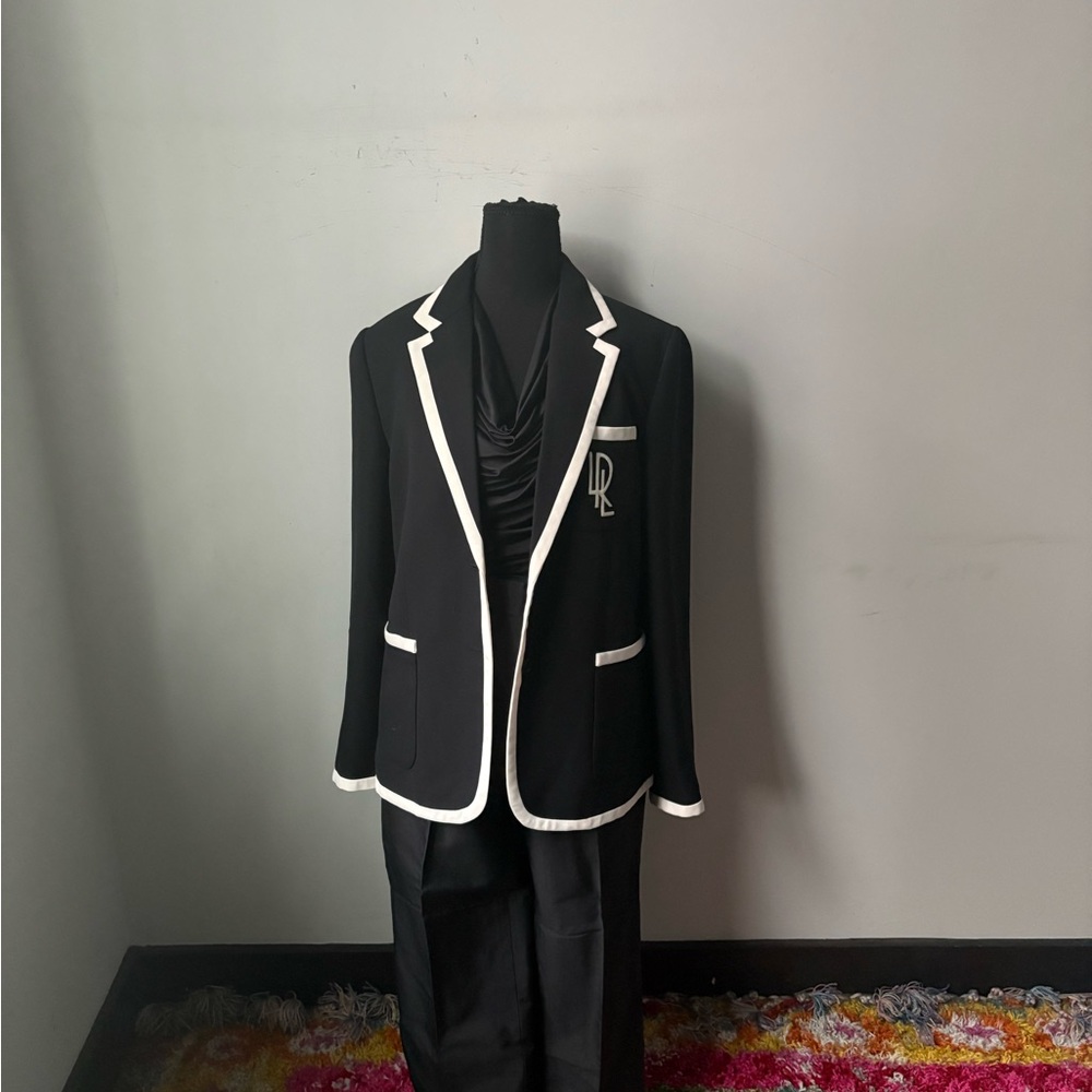 *Special Item* Ralph Lauren Black Blazer with White Trim